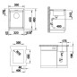 Blanco Subline 320 - Évier en Silgranit, 350x460 mm, InFino, anthracite 523406 Blanco Subline 320 - Évier en Silgranit, 350x460 mm, InFino, anthracite 523406