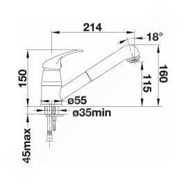 Blanco Daras S - Robinetterie d’évier avec douchette extractible, anthracite 517732