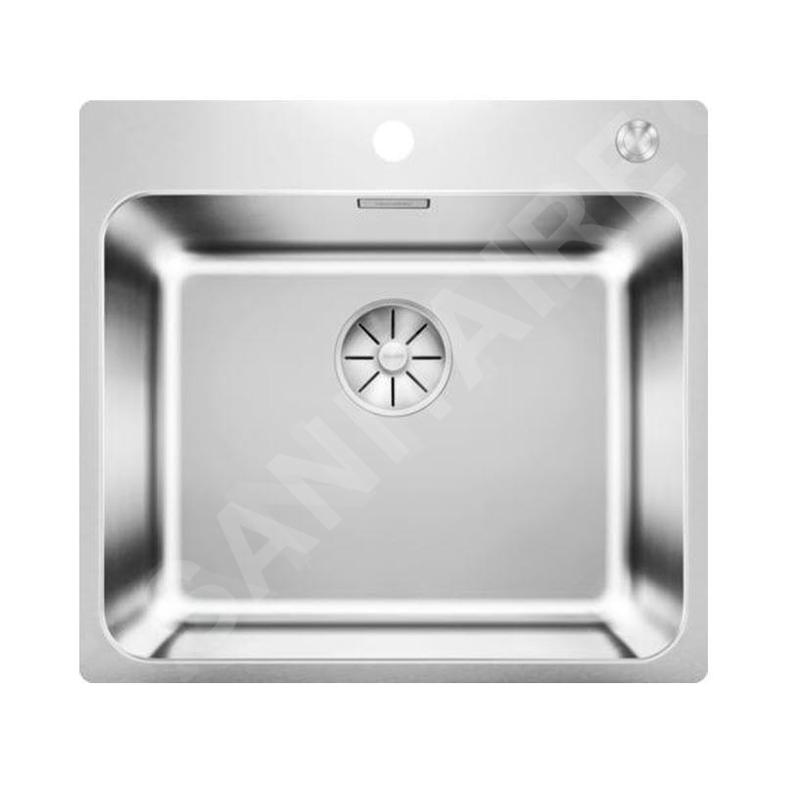 Blanco Solis 500 - Évier 540x500 mm avec commande excentrique PushControl, inox brossé 526124 Blanco Solis 500 - Évier 540x500 mm avec commande excentrique PushControl, inox brossé 526124