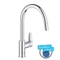 Grohe Start Edge - Mitigeur d’évier avec bec extractible, chrome 30550000