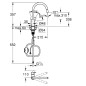 Grohe Start Edge - Mitigeur d’évier avec bec extractible, chrome 30550000