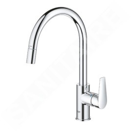 Grohe Start Edge - Mitigeur d’évier avec bec extractible, chrome 30550000
