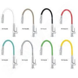 Novaservis Ferro - Mitigeur d'évier avec bras flexible, 2 jets, noir / chrome 70730,0C
