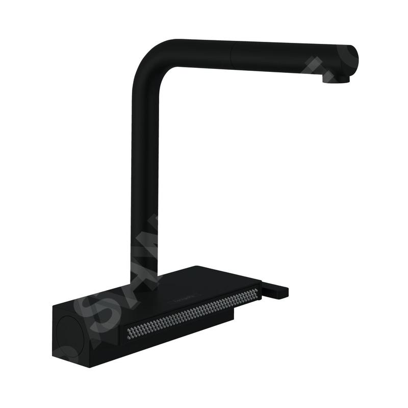 Hansgrohe M81 - Mitigeur d'évier Aquno Select 250 avec bec extractible et jet plat, sBox, noir mat 73830670 Hansgrohe M81 - Mitigeur d'évier Aquno Select 250 avec bec extractible et jet plat, sBox, noir mat 73830670