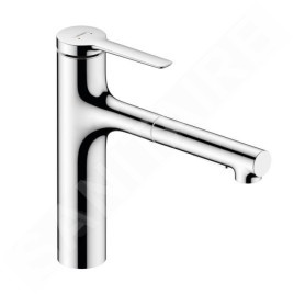 Hansgrohe Zesis M33 - Mitigeur d'évier 160, avec douchette extractible, sBox lite, chrome 74804000