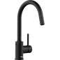 Blanco Mida S - Mitigeur d'évier avec bec extractible, noir mat 526653