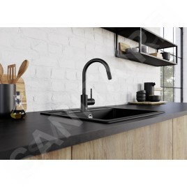 Blanco Mida S - Mitigeur d'évier avec bec extractible, noir mat 526653