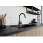 Blanco Mida S - Mitigeur d'évier avec bec extractible, noir mat 526653
