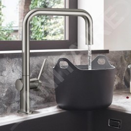 Hansgrohe M54 - Mitigeur d'évier Talis, simili inox 72806800