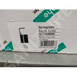 Hansgrohe M81 - Mitigeur d'évier Aquno Select avec bec extractible et jet plat, sBox, chrome 73830000