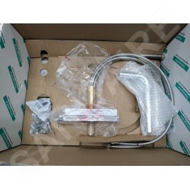 Hansgrohe M81 - Mitigeur d'évier Aquno Select avec bec extractible et jet plat, sBox, chrome 73830000