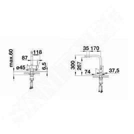 Blanco Fontas II - Robinet d’évier avec fonction filtrante, chrome 523128