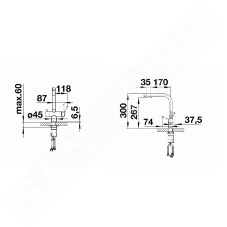 Blanco Fontas II - Robinet d’évier avec fonction filtrante, chrome 523128
