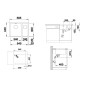 Blanco Andano 340/180 - Évier, 585x440 mm, gauche, inox 522979 Blanco Andano 340/180 - Évier, 585x440 mm, gauche, inox 522979