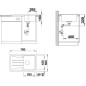 Blanco Sona 45 - Évier en Silgranit, 780x500 mm, anthracite 519662