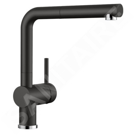 Blanco Linus S - Mitigeur d'évier avec bec extractible, noir 526148