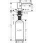 Hansgrohe Accessoires - Distributeur de détergent A41, 500 ml, chrome noir brossé 40438340