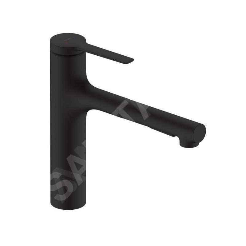 Hansgrohe Zesis M33 - Mitigeur d'évier 160, avec douchette extractible, sBox lite, noir mat 74804670