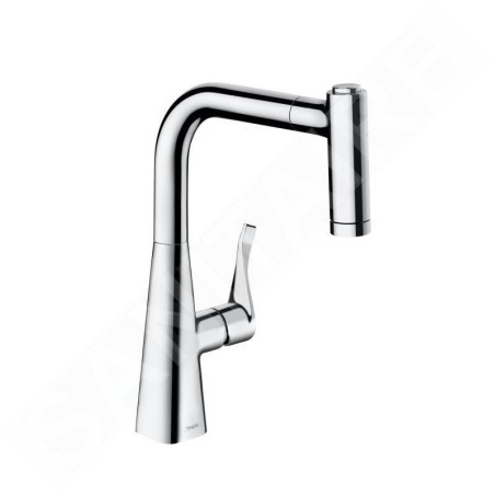 Hansgrohe Metris - Mitigeur d’évier 220 avec douchette extractible, chrome 14834000