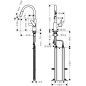 Hansgrohe Focus M41 - Mitigeur d'évier M4116-H240 avec douchette extractible, sBox, chrome 73880000