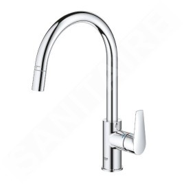 Grohe Start Edge - Mitigeur d’évier avec bec extractible, chrome 30551000