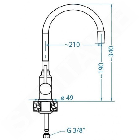 Alveus Mintas - Mitigeur d’évier avec bras flexible, inox brossé / noir 1144432