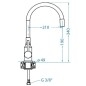 Alveus Mintas - Mitigeur d’évier avec bras flexible, inox brossé / noir 1144432