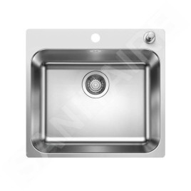Blanco Supra 500 - Évier 540x500 mm avec commande excentrique, inox brossé 526355
