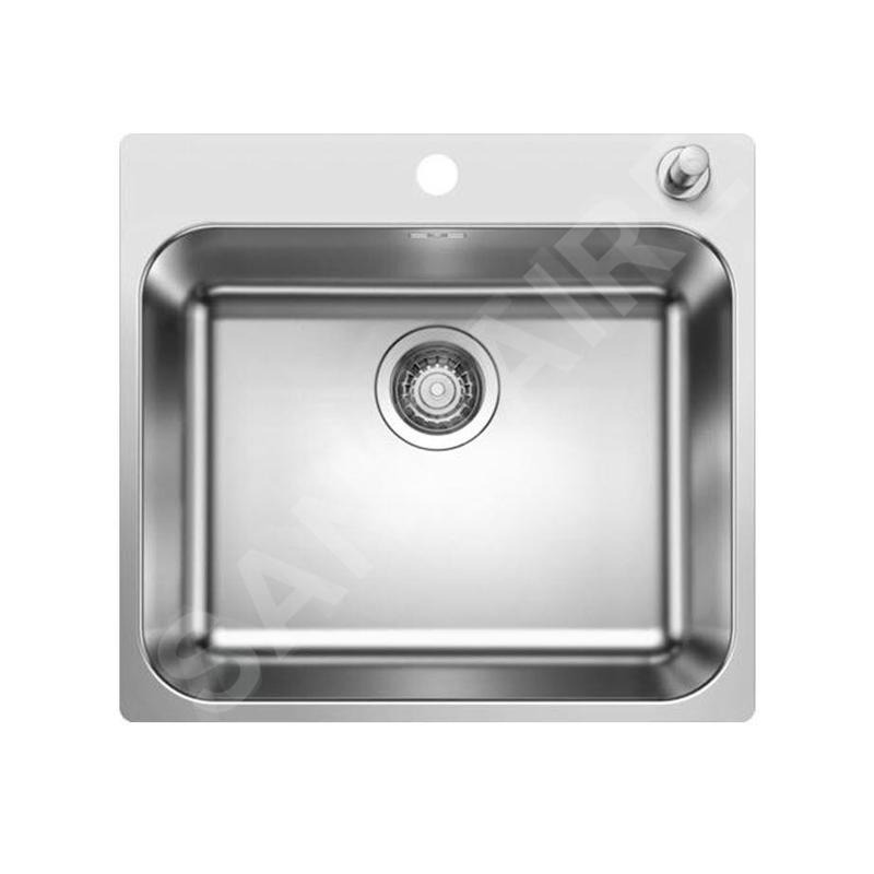 Blanco Supra 500 - Évier 540x500 mm avec commande excentrique, inox brossé 526355