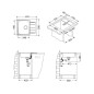 Alveus Line - Évier 615x500 mm, inox 1125356