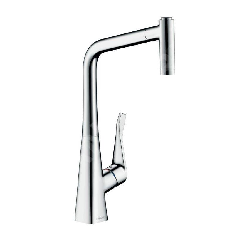 Hansgrohe Metris New - Mitigeur de cuisine 320 avec douchette extractible, chrome 14820000 Hansgrohe Metris New - Mitigeur de cuisine 320 avec douchette extractible, chrome 14820000