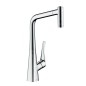 Hansgrohe Metris New - Mitigeur de cuisine 320 avec douchette extractible, chrome 14820000 Hansgrohe Metris New - Mitigeur de cuisine 320 avec douchette extractible, chrome 14820000