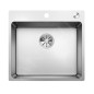 Blanco Andano 500 - Évier 540x500 mm avec commande excentrique PushControl, inox 525245 Blanco Andano 500 - Évier 540x500 mm avec commande excentrique PushControl, inox 525245