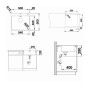 Blanco Andano 500 - Évier 540x500 mm avec commande excentrique PushControl, inox 525245 Blanco Andano 500 - Évier 540x500 mm avec commande excentrique PushControl, inox 525245