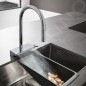 Hansgrohe M81 - Mitigeur d'évier Aquno Select avec bec extractible et jet plat, chrome 73837000