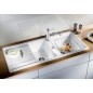 Blanco Kano S - Robinetterie d’évier avec douchette extractible, blanc/chrome 525040