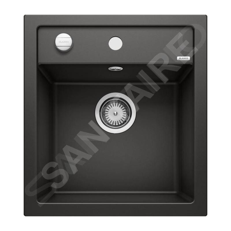 Blanco Dalago 45 - Évier en silgranit, 465x510 mm, avec commande de vidage, noir 525869