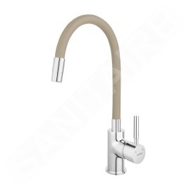 Novaservis Ferro - Robinetterie d’évier avec bec flexible, beige/chrome 70710,0BE