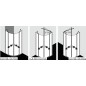 Kermi CADA XS - Cabine de douche 90x90 cm, argent brillant/verre transparent CKP5509020VPK