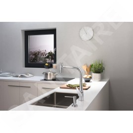 Hansgrohe Talis Select M51 - Mitigeur d'évier M5117-H300 avec douchette extractible, sBox, chrome 73867000