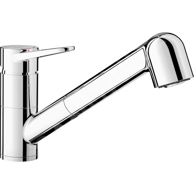 Blanco Wega S - Mitigeur d'évier avec douchette extractible, chrome 526416