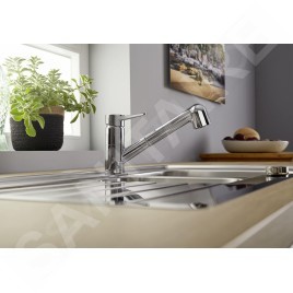 Blanco Wega S - Mitigeur d'évier avec douchette extractible, chrome 526416