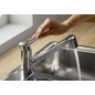 Blanco Wega S - Mitigeur d'évier avec douchette extractible, chrome 526416