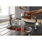 Blanco Wega S - Mitigeur d'évier avec douchette extractible, chrome 526416