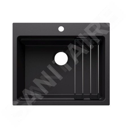 Blanco Etagon 6 - Évier en silgranit 60x51 mm, avec accessoires, noir 527746