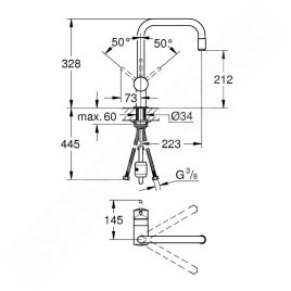 Grohe Minta - Mitigeur d’évier, chrome 32067000