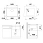 Blanco Subline 500 - Évier en céramique, 543x456 mm, noir 523740 Blanco Subline 500 - Évier en céramique, 543x456 mm, noir 523740