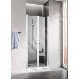 Kermi CADA XS - Porte de douche PTD 85x200, argent brillant/verre transparent CKPTD08520VPK