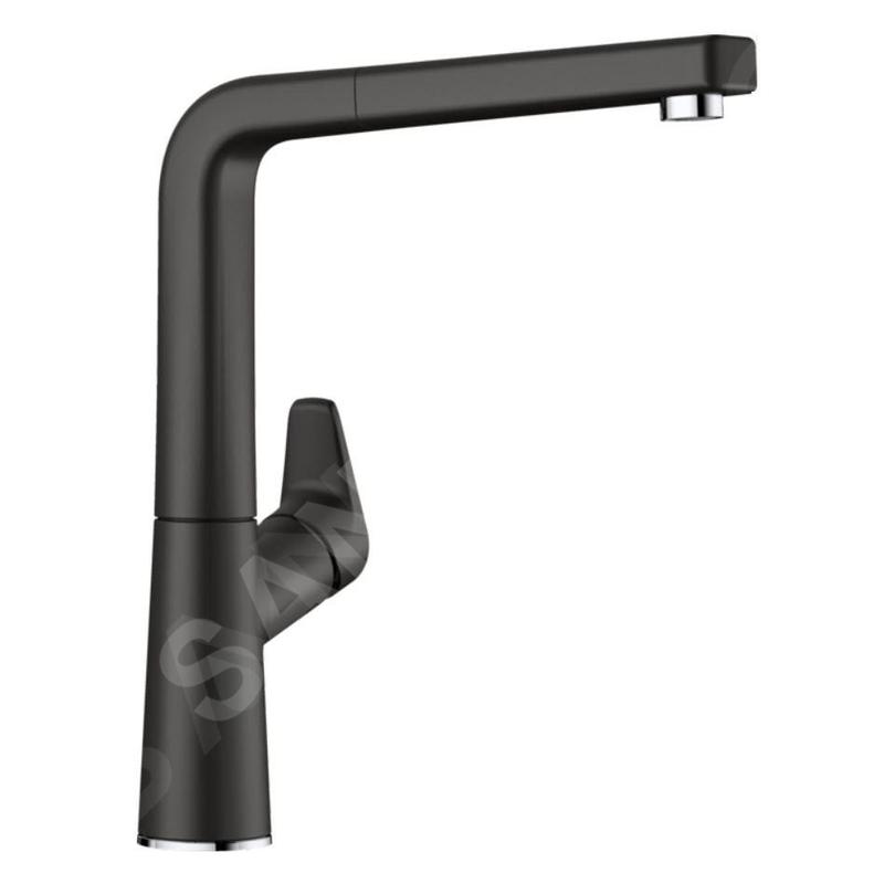 Blanco Avona S - Mitigeur d'évier avec bec extractible, noir 526170