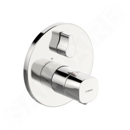 Hansa Living - Mitigeur thermostatique de baignoire encastré, avec inverseur pour 2 sorties, chrome 81143552